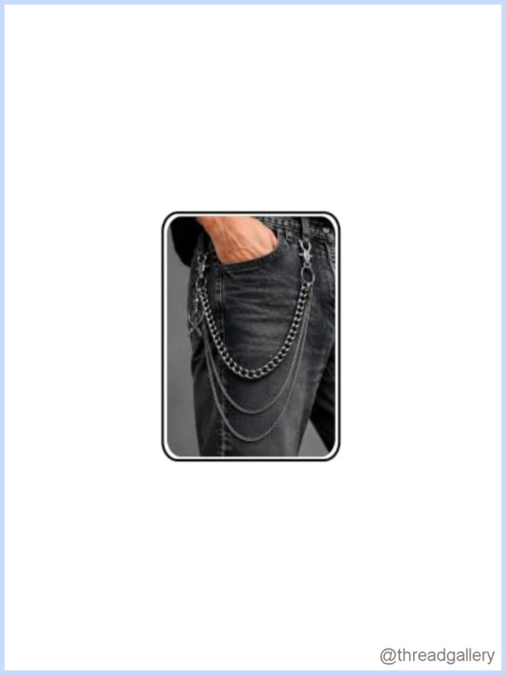 Skull Double Layer Wallet Chain Punk Biker Pants Accessory